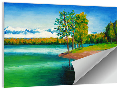 Autumn Lake Reflection Wall Art