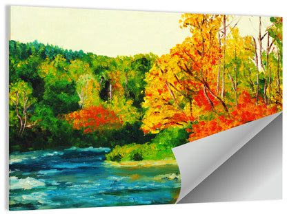 Maple River in Autumn Wall Art