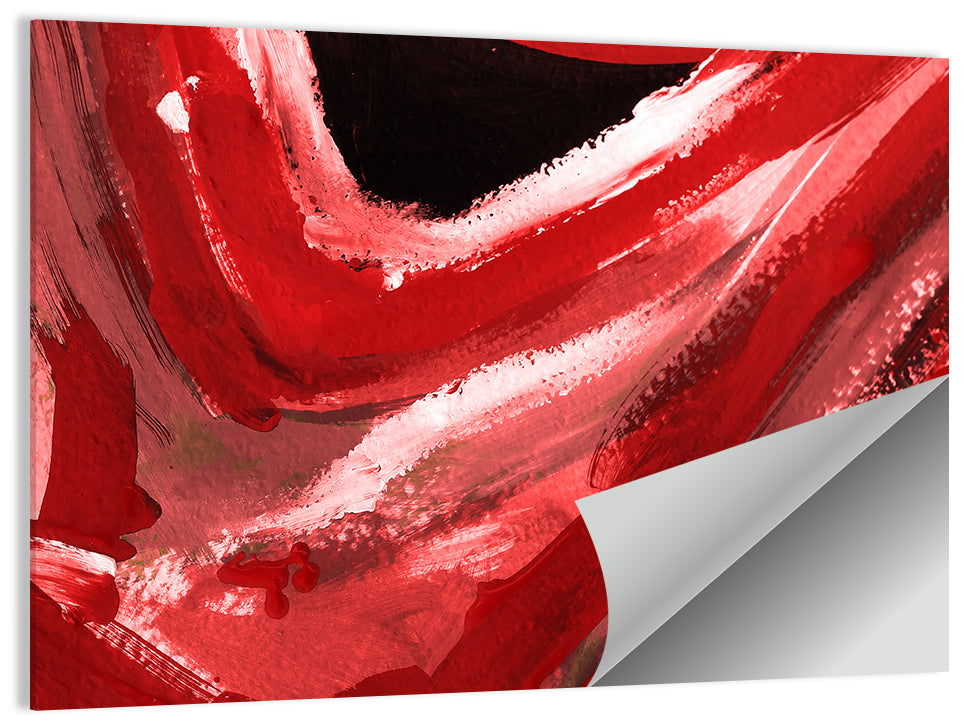 Crimson Void Abstract Wall Art