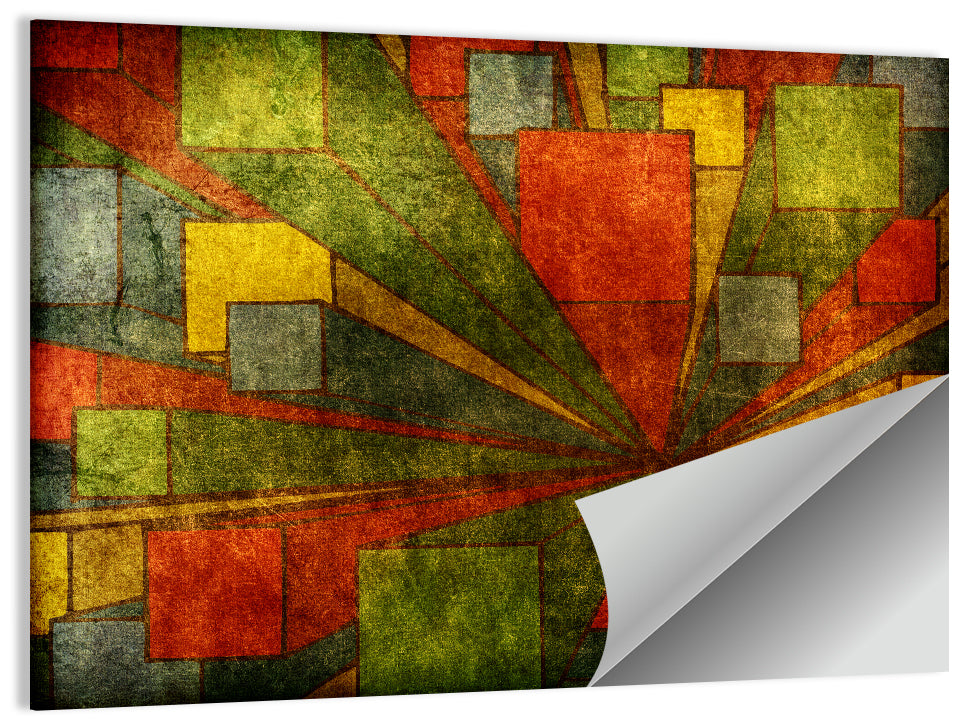 Radial City Cubes Wall Art