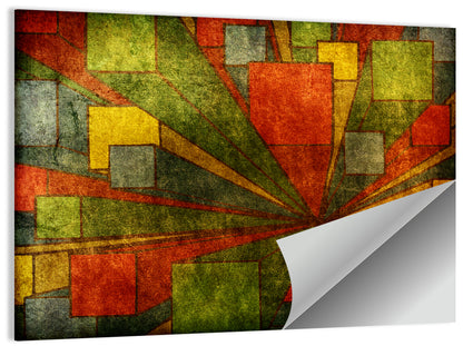 Radial City Cubes Wall Art