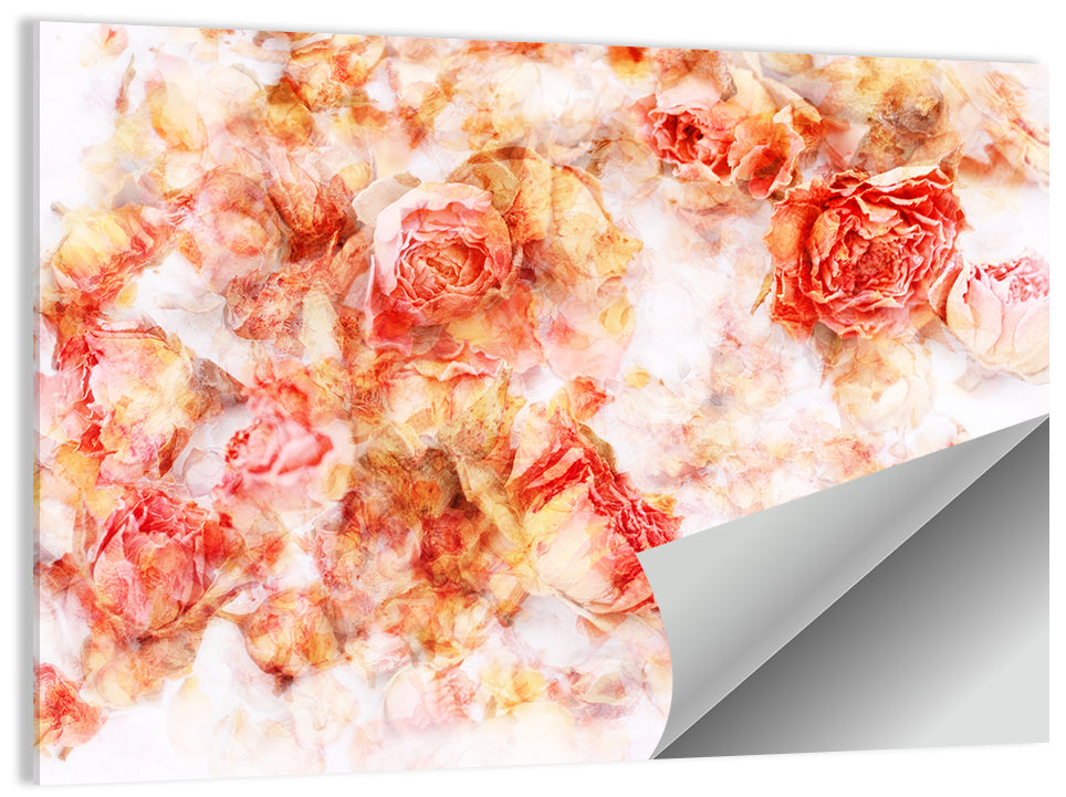 Scattered Dried Rose Petals Wall Art