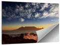 Table Mountain Sunset Silhouette Wall Art