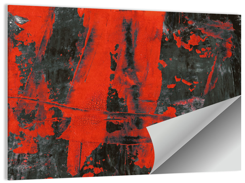 Crackle Texture Watercolor Collage Wall Art