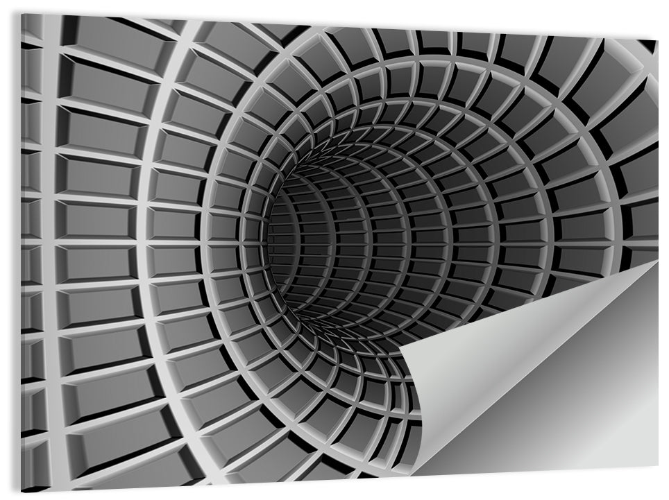 Metal Tunnel Abstraction Wall Art
