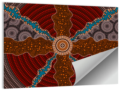 Radial Impact Dot Painting Wall Art