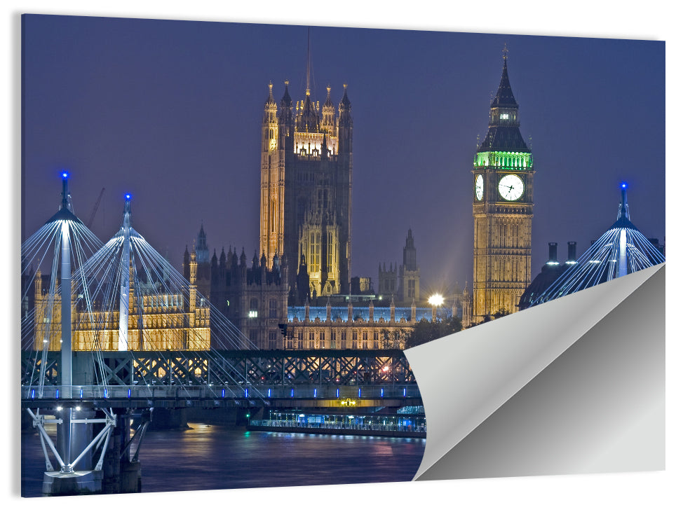 Big Ben Night Skyline Wall Art