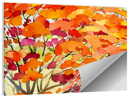 Autumn Canopy Abstract Wall Art