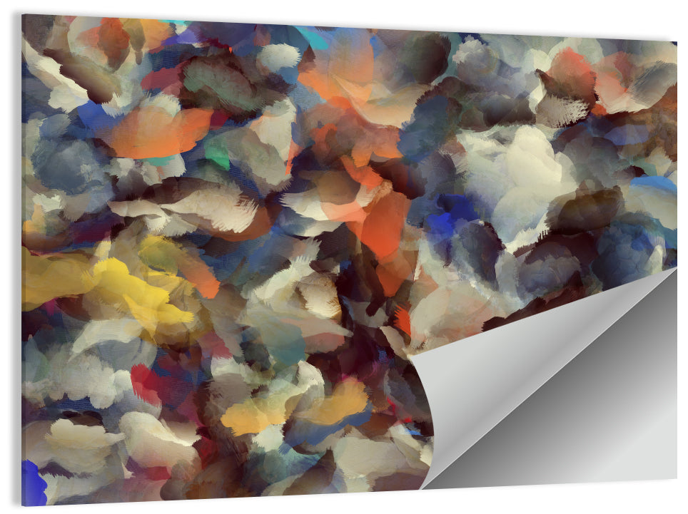 Colorful Brushstroke Composition Wall Art