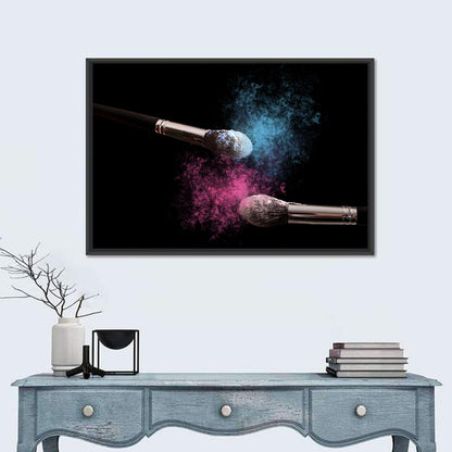 Powder Burst Makeup Brushes Wall Art