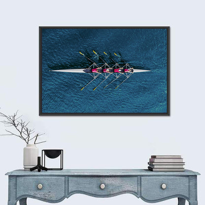Four Rowers in Pink Shirts Wall Art