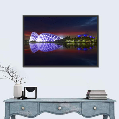 Gardens by the Bay Night Reflection Wall Art