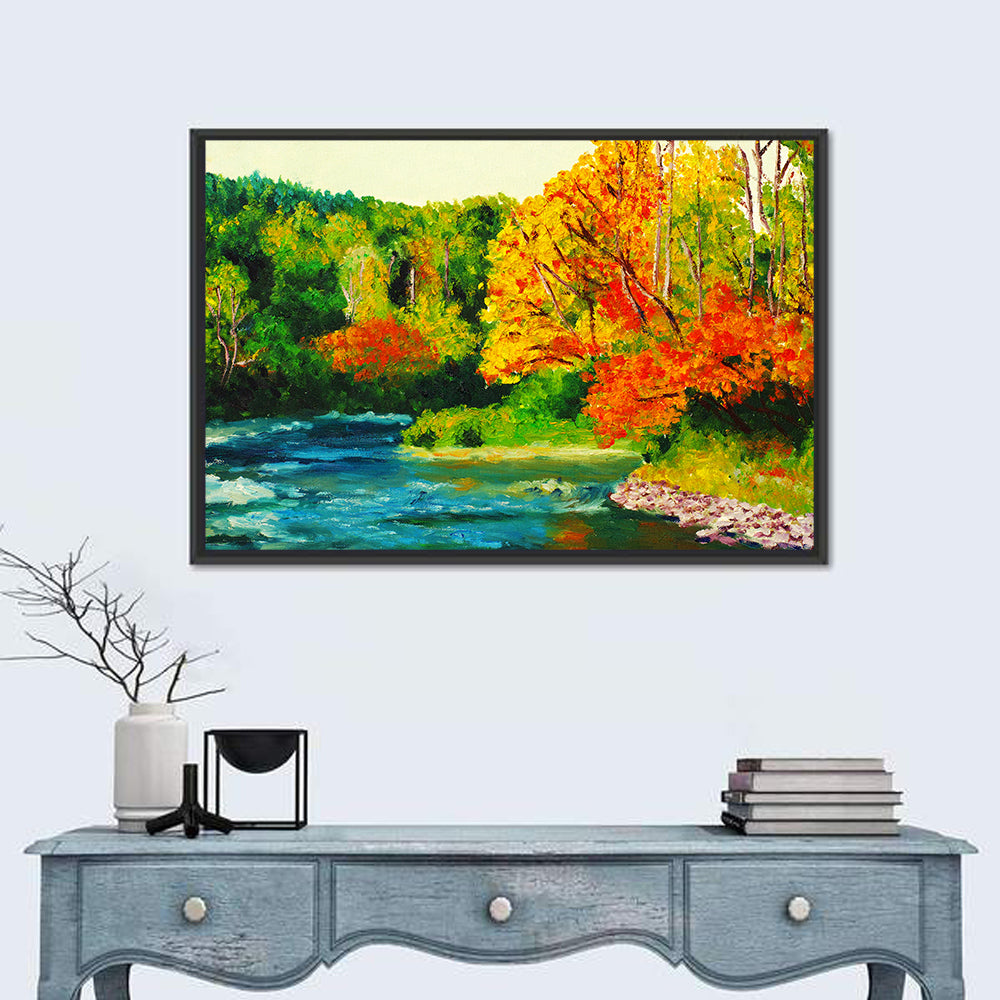 Maple River in Autumn Wall Art