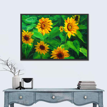 Impasto Sunflower Garden Wall Art