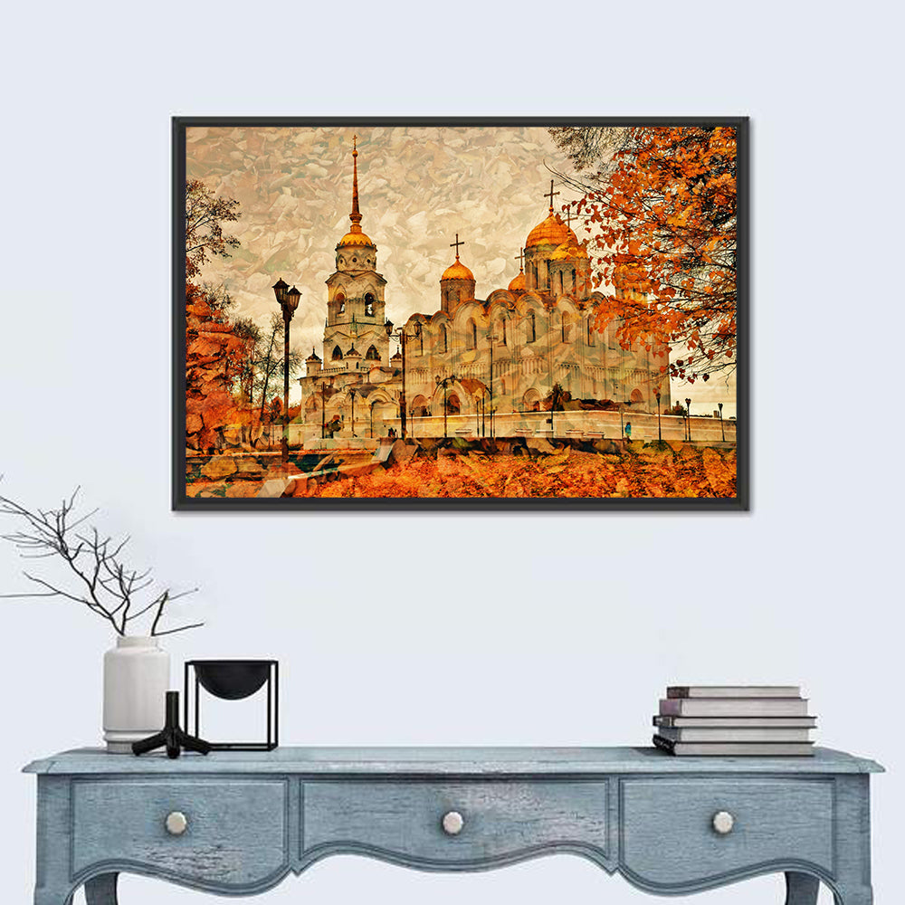 Dormition Cathedral Vladimir Wall Art in a room, landscape