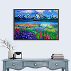 Alpine Lupine Meadow Landscape Wall Art