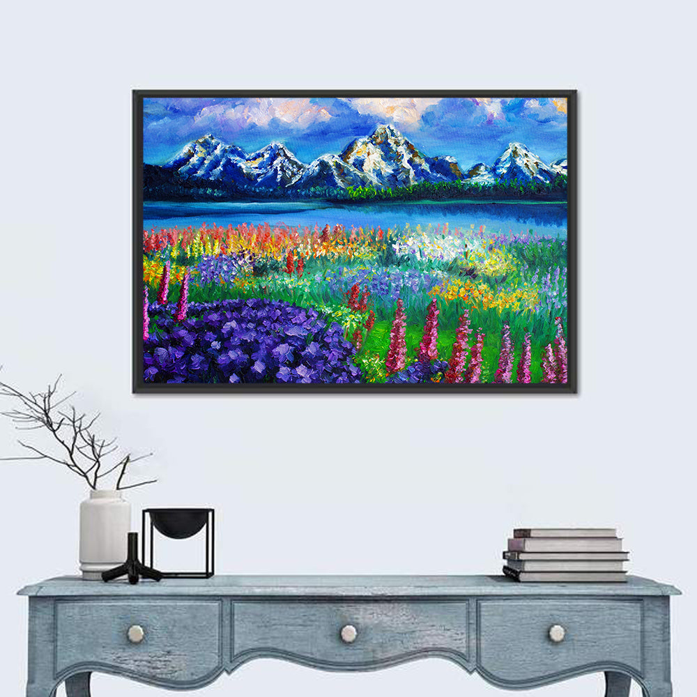 Alpine Lupine Meadow Landscape Wall Art