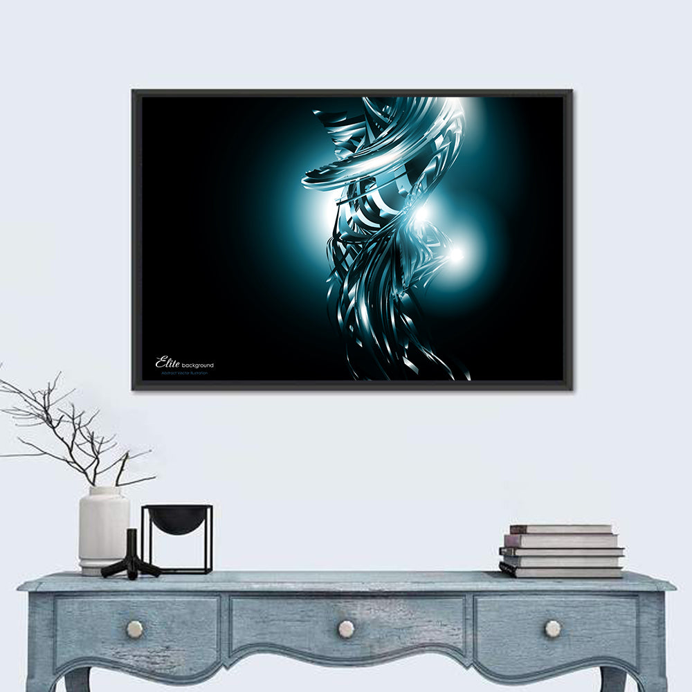 Metallic Ribbon Swirl Wall Art