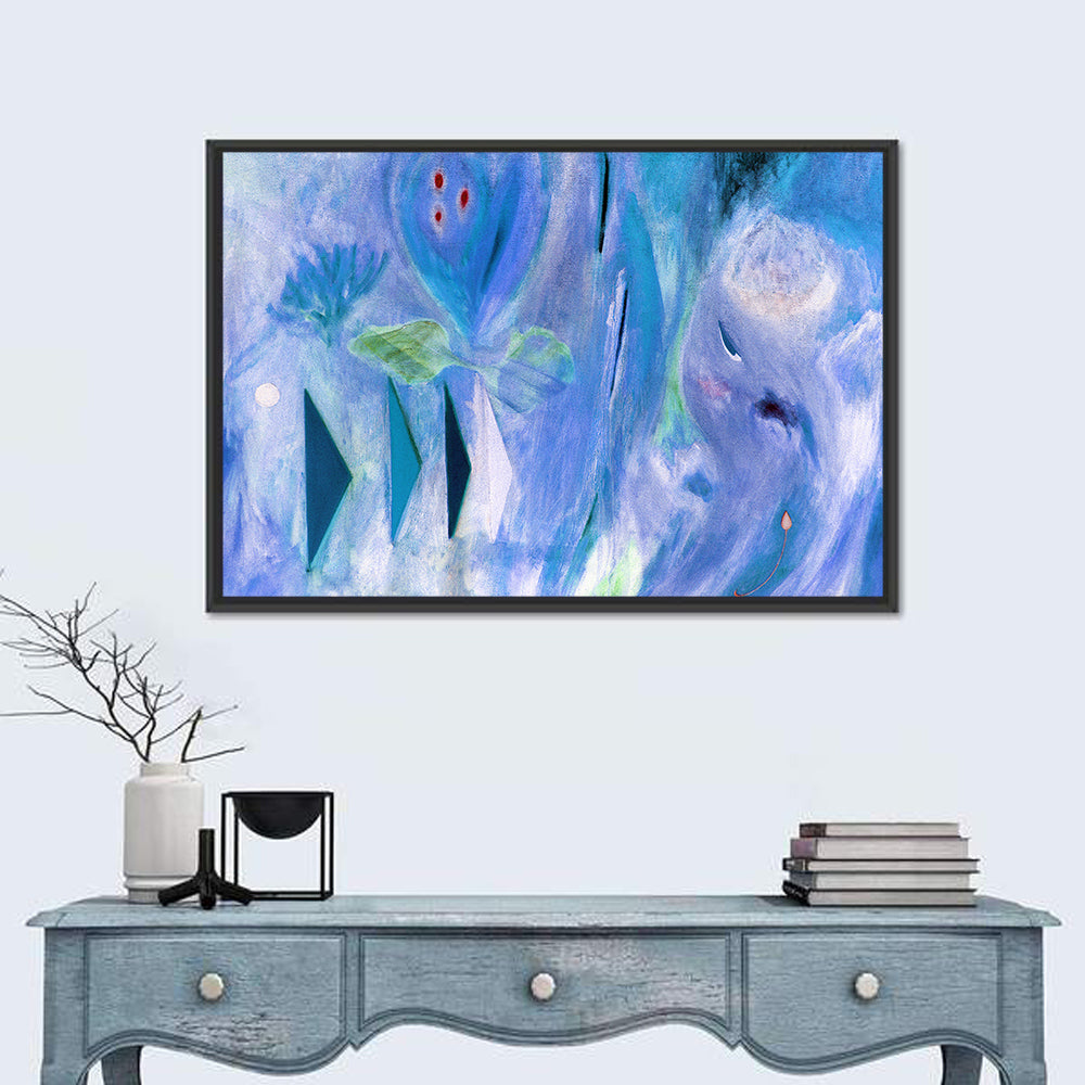 Bluish Textured Abstract Wall Art
