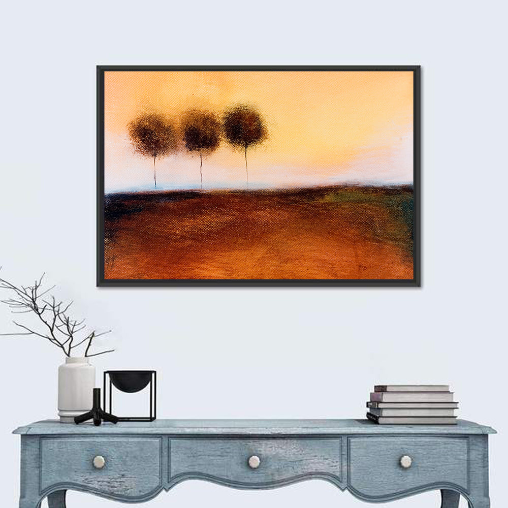 Three Trees at Dusk Wall Art