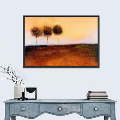 Three Trees at Dusk Wall Art