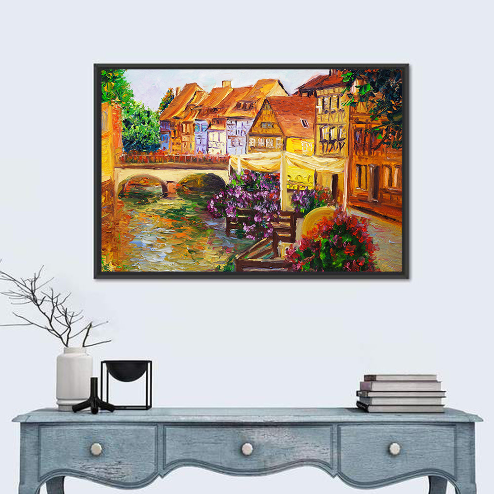 Venetian Canal Oil Painting Wall Art