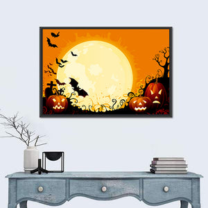 Happy Halloween Illustration Wall Art