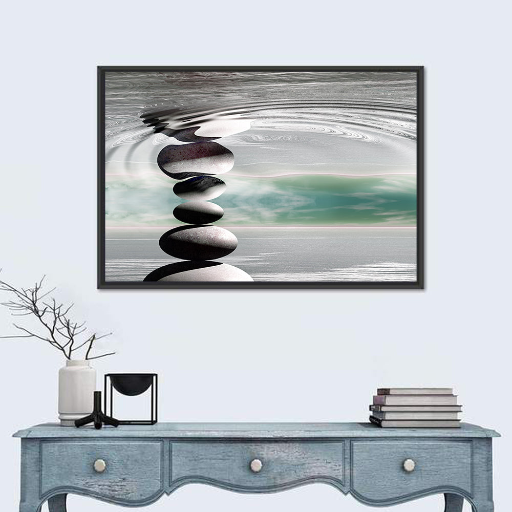 Zen Stones Reflection Wall Art