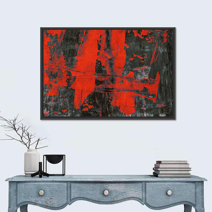 Crackle Texture Watercolor Collage Wall Art