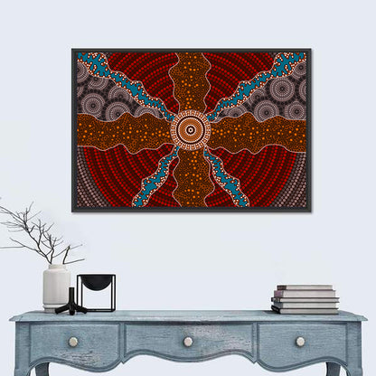 Radial Impact Dot Painting Wall Art