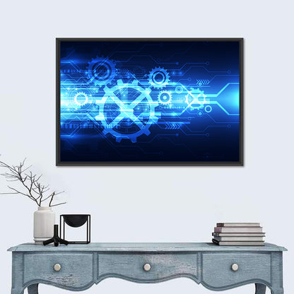 Central Gear Technology Abstract Wall Art