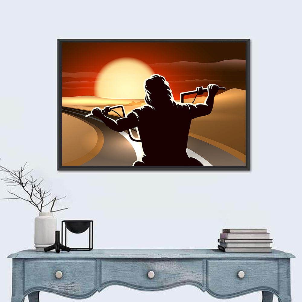 Golden Twilight Desert Ride Wall Art