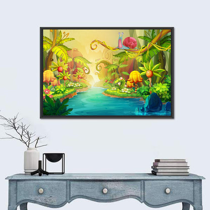 Fairy River with Snail Wall Art