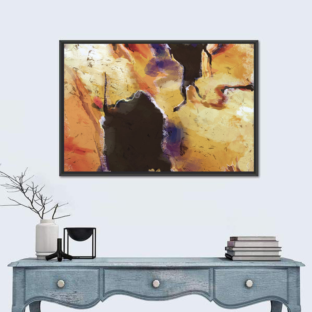 Merging Continents Textured Abstract Wall Art