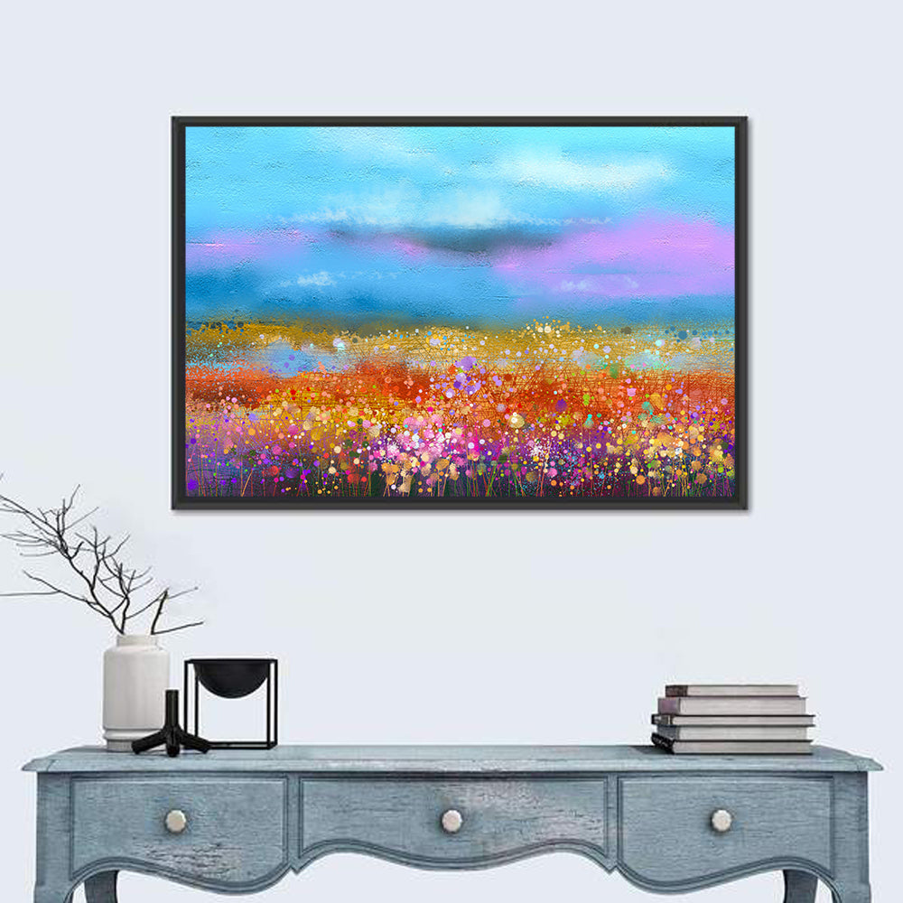 Blue Sky Meadow Wildflowers Wall Art