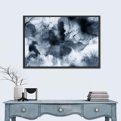 Blue Ink Wash Cloud Pattern Wall Art