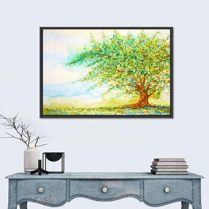 Summer Meadow Watercolor Illustration Wall Art