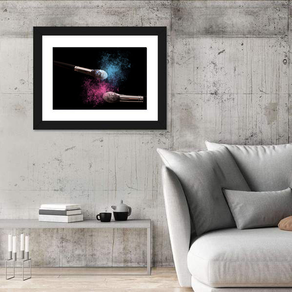 Powder Burst Makeup Brushes Wall Art