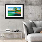 Autumn Lake Reflection Wall Art