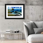 Coastal Cliff Illustration Wall Art