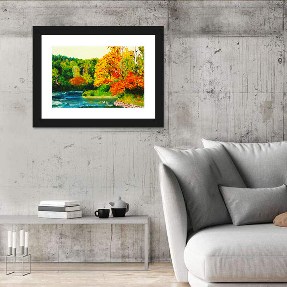 Maple River in Autumn Wall Art