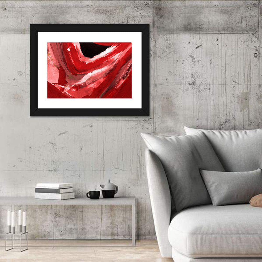 Crimson Void Abstract Wall Art