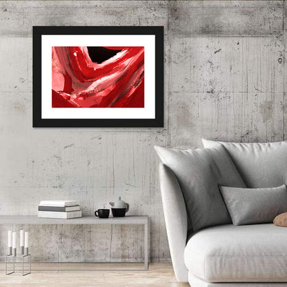 Crimson Void Abstract Wall Art