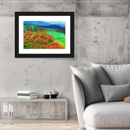 Red Wildflower Meadow Wall Art