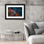 Blue to Rust Color Field Wall Art
