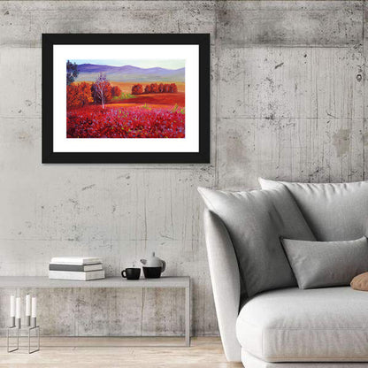Red Autumn Landscape Wall Art