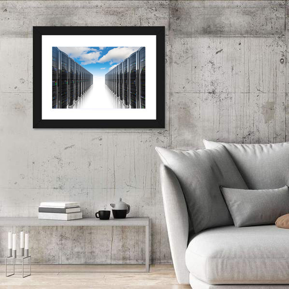 Data Center Corridor Cloudscape Wall Art
