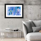 Bluish Textured Abstract Wall Art