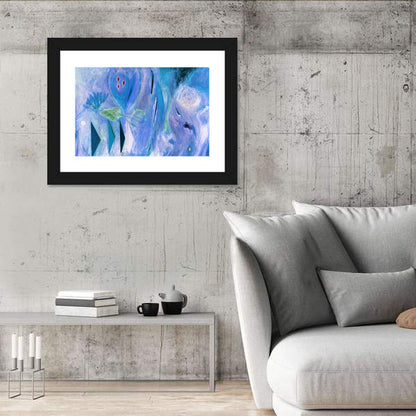 Bluish Textured Abstract Wall Art