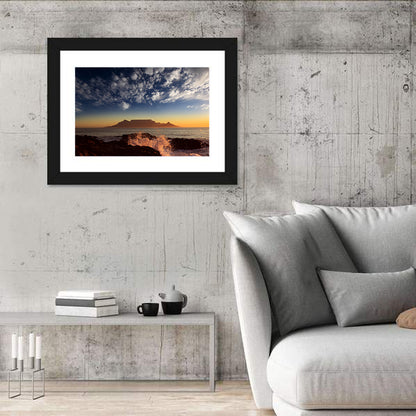 Table Mountain Sunset Silhouette Wall Art